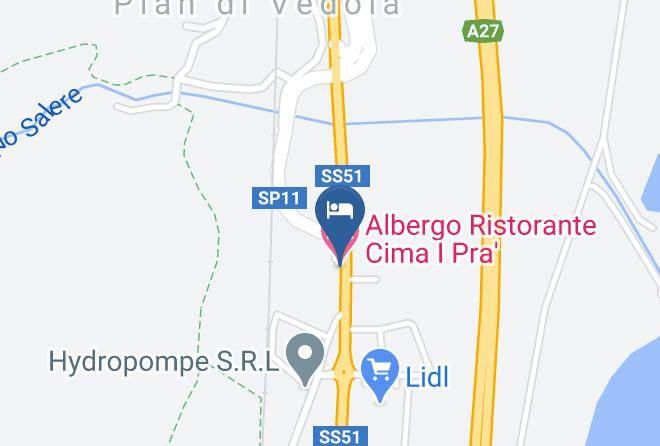 Belluno - Albergo Ristorante Cima I Pra' Maps