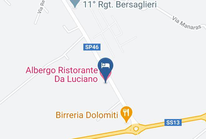 Pordenone - Albergo Ristorante Da Luciano Maps