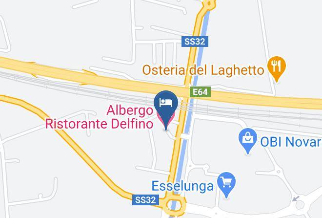 Novara - Albergo Ristorante Delfino Maps