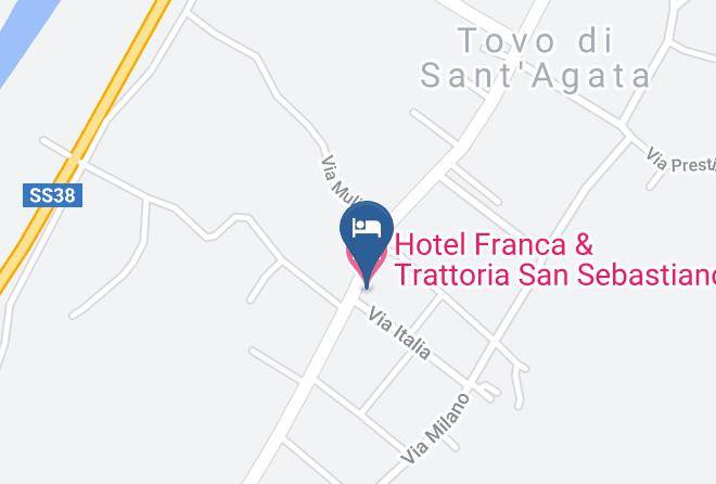 Sondrio - Hotel Franca & Trattoria San Sebastiano Maps