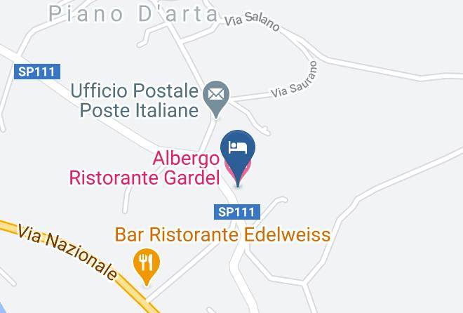 Udine - Albergo Ristorante Gardel Maps