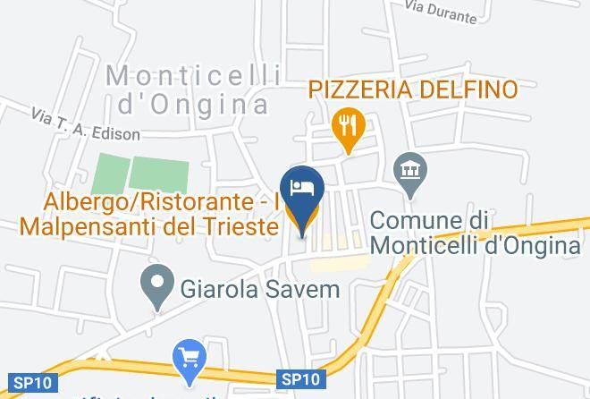 Piacenza - Albergo Ristorante I Malpensanti Del Trieste Maps