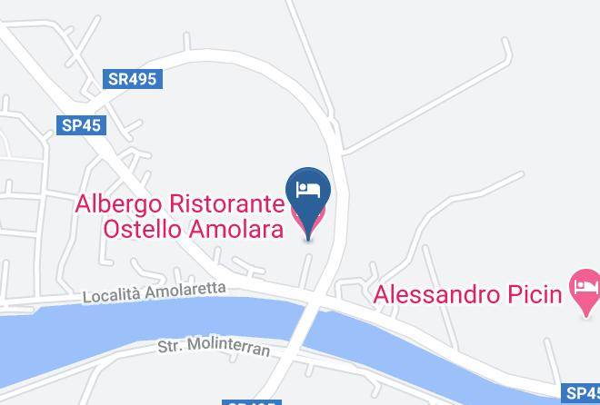 Rovigo - Albergo Ristorante Ostello Amolara Maps