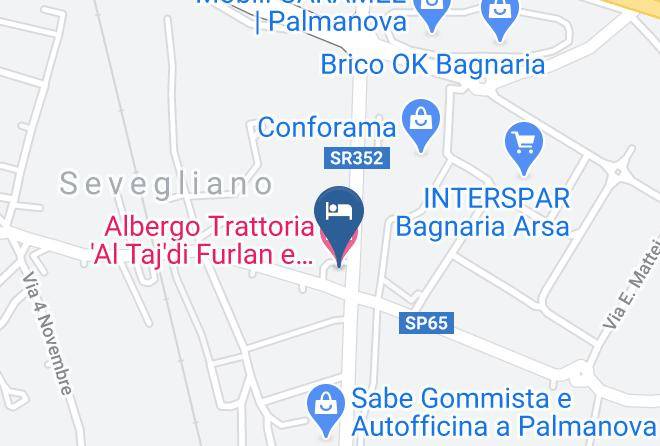Udine - Albergo Trattoria 'al Taj'di Furlan E Tomaselli S N C Maps