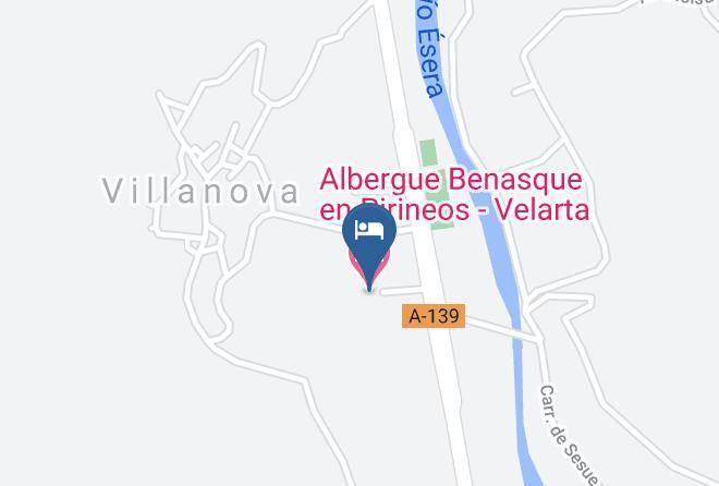 Albergue Benasque En Pirineos Velarta Map