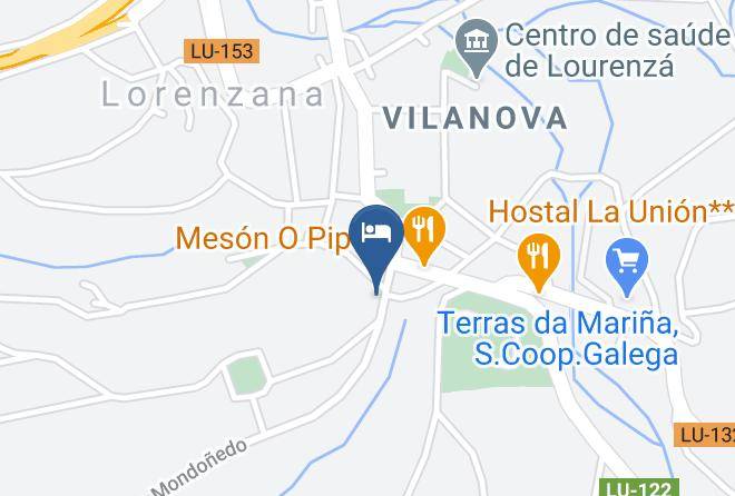 Albergue Castelos Lourenza Map