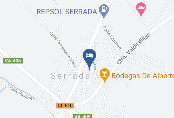 Valladolid - Albergue De Serrada Maps