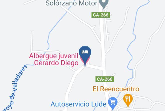 Solorzano - Albergue Juvenil Gerardo Diego Maps