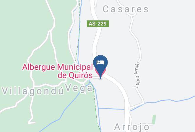 Asturias - Albergue Municipal De Quiros Maps