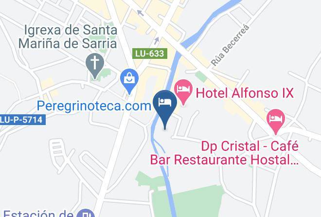Lugo - Albergue Puente Ribeira Maps