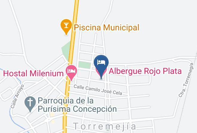 Badajoz - Albergue Rojo Plata Maps