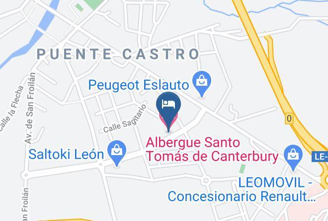 Leon - Albergue Santo Tomas De Canterbury Maps