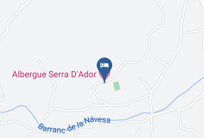 Albergue Serra D'ador Map