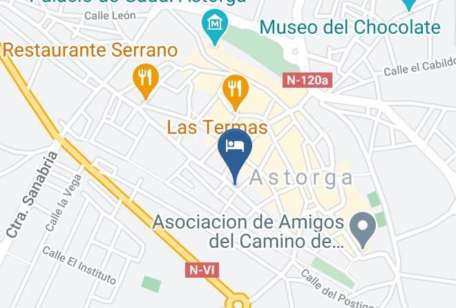 Leon - Albergue So Por Hoje Maps