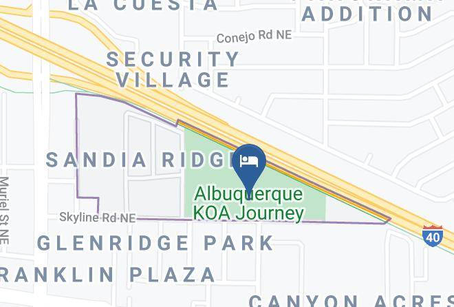 Albuquerque Koa Journey Map