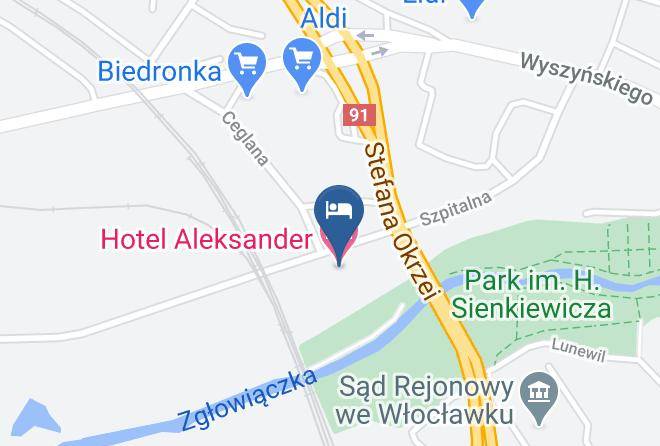 Wloclawek - Hotel Aleksander Maps