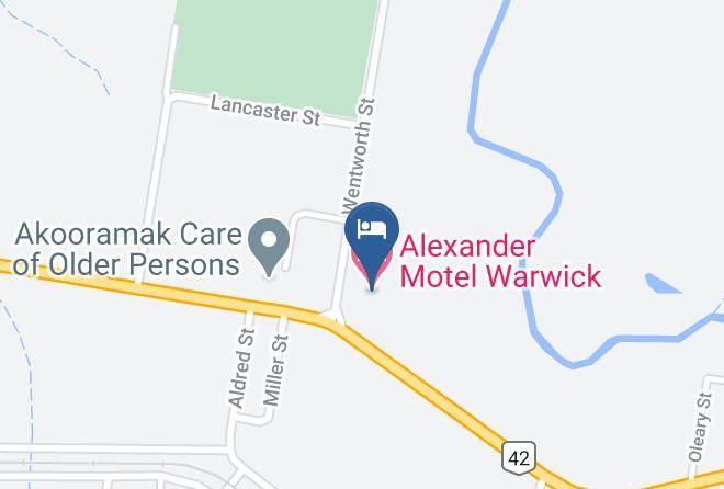 Alexander Motel Warwick Map