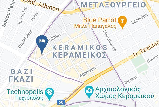Central Athens - Alexander Sauna Men's Club Maps