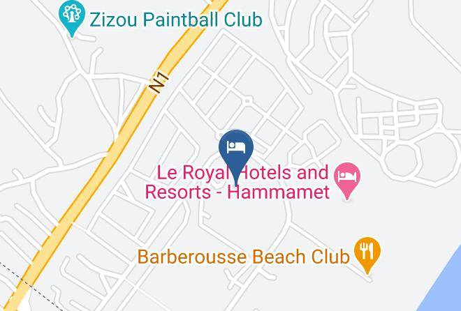 Algest Hotels Imperial Park Yasmine Hammamet Map - Tunisia