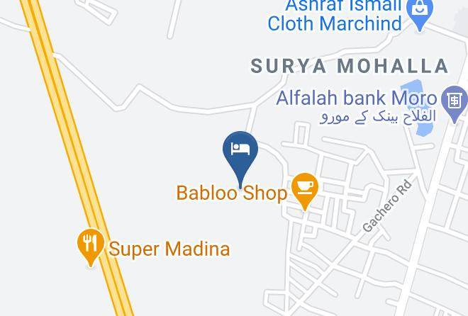 Karachi - Ali Baba Hotel Moro Moro Maps