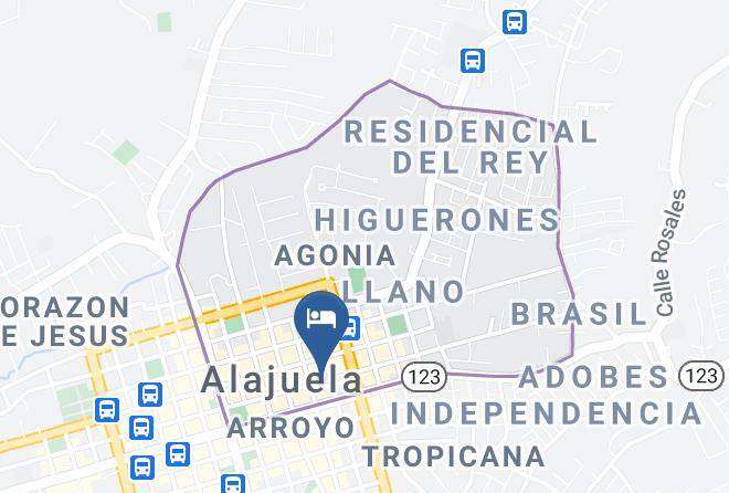 Alajuela - Alice & Juancito Boutique Hotel Maps