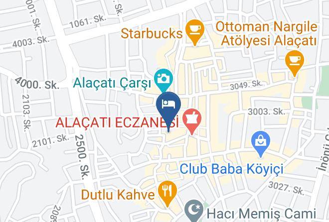 Cesme - Aliko Alacati Otel Rezervasyon Hacimemis Rum Evi Maps
