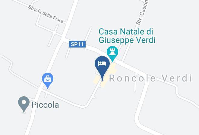 Parma - Alle Roncole Ristorante Con Locanda Busseto Maps