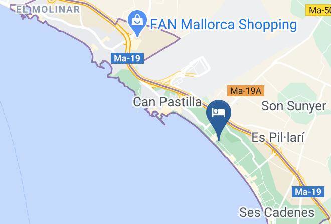 Allsun Hotel Pillari Playa Map