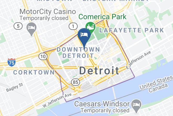 Wayne County Downtown - Aloft Detroit At The David Whitney Maps