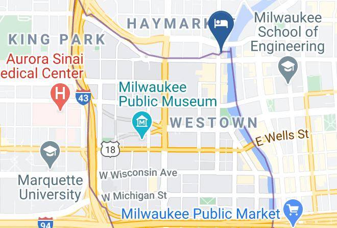 Aloft Milwaukee Downtown Map