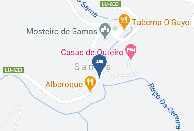 Lugo - Alojamiento En Samos Pension Santa Rosa Maps
