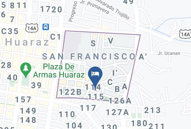 Huaraz - Alojamiento Soledad Maps