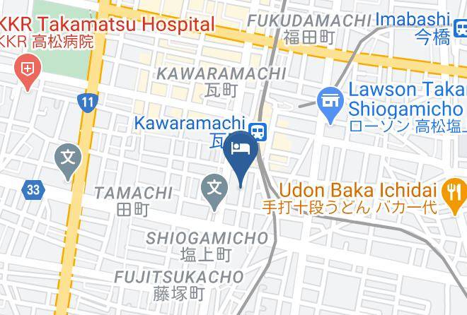 Takamatsu City - Alpha Bed Takamatsu Kawaramachi Maps
