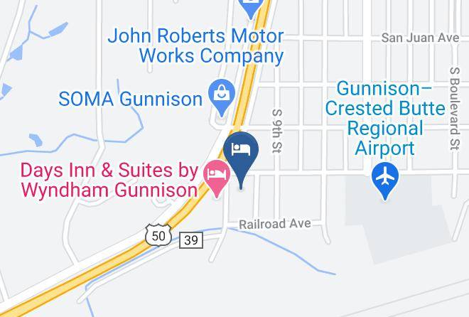 Gunnison - Alpine Inn And Suites Of Gunnison Maps