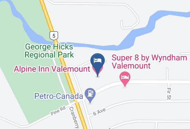 Alpine Inn Valemount Map