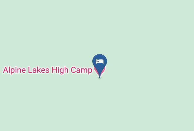 Alpine Lakes High Camp Harita - Washington - Chelan