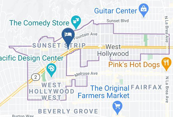 Los Angeles - Alta Cienega Motel Maps