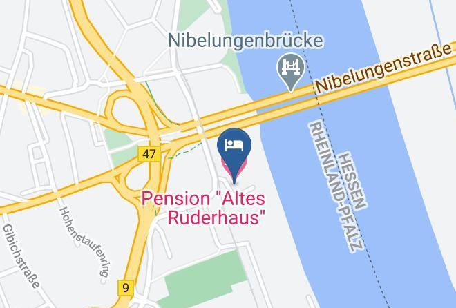 Worms - Pension Altes Ruderhaus Maps