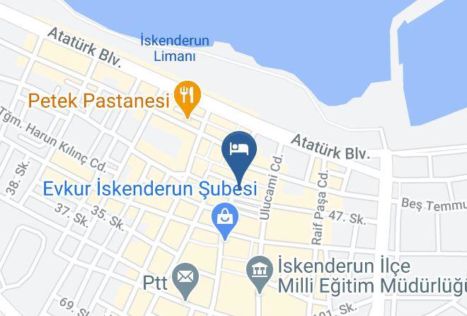 Iskenderun - Otel Altindisler Maps