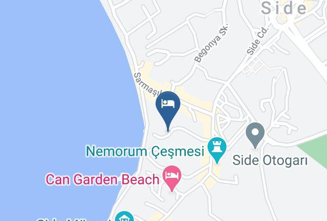 Side Altinkum Hotels Map