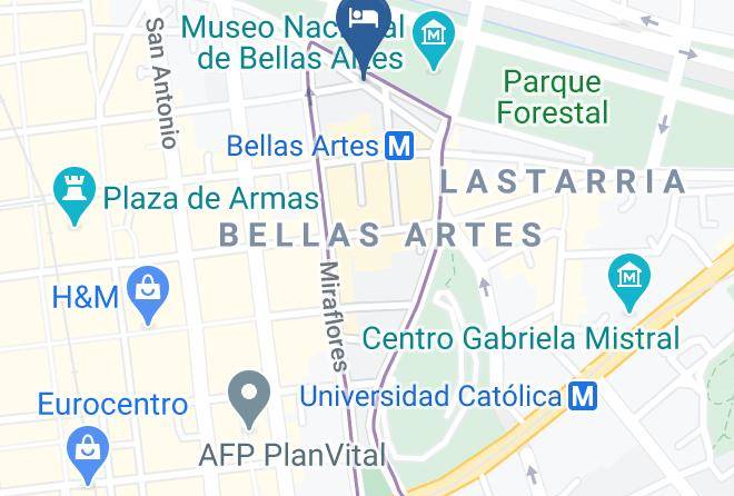 Santiago - Altiplanico Santiago Bellas Artes Maps