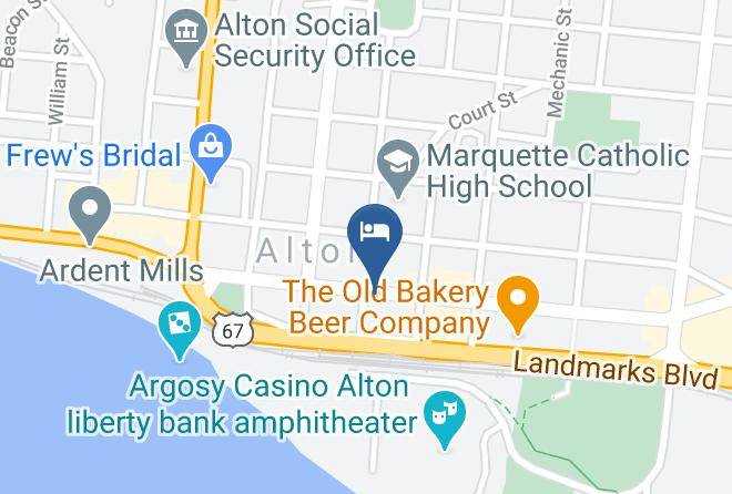 Madison - Alton Cracker Factory Upscale Guest Lodging Maps