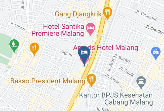 Kota Malang - Amaris Hotel Malang Maps