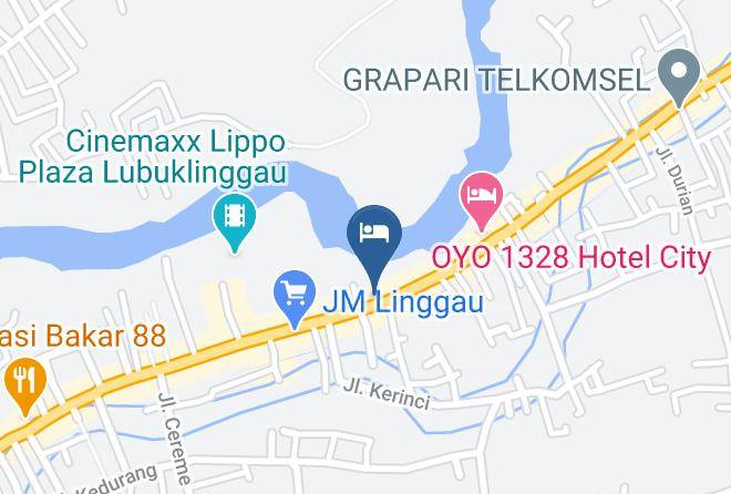 Kota Lubuk Linggau - Amazing Riverside Hotel Maps