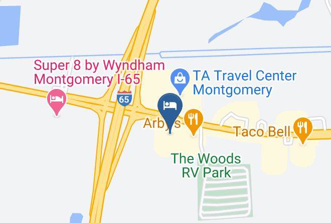 America's Best Inn Montgomery South Map