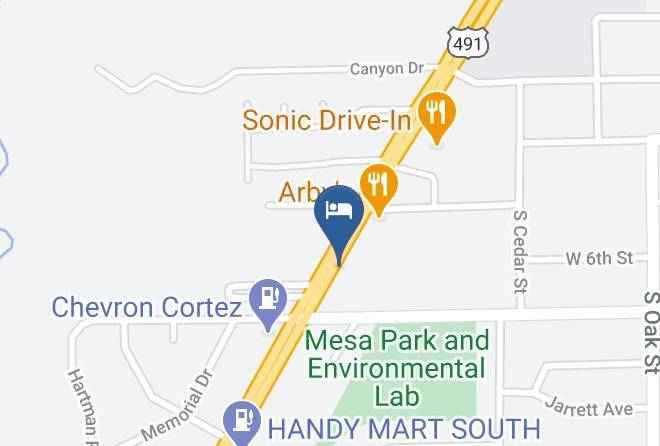 Montezuma - American Holiday Mesa Verde Inn Maps