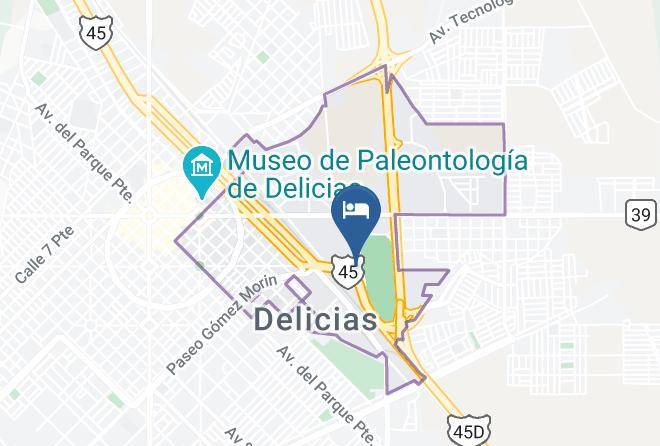 Delicias - American Inn Hotel & Suites Delicias Maps