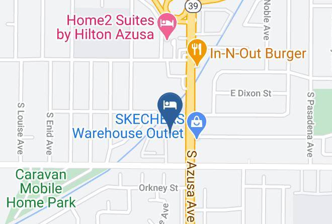 Los Angeles - Americas Best Value Inn Azusa Pasadena Maps