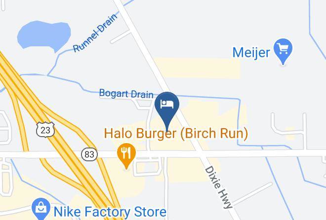 Americas Best Value Inn Birch Run Map