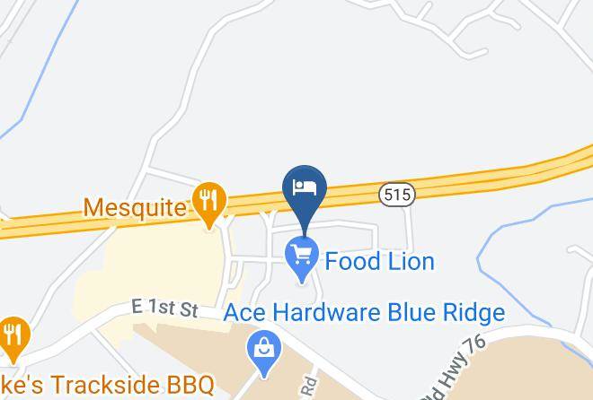Americas Best Value Inn Blue Ridge Map